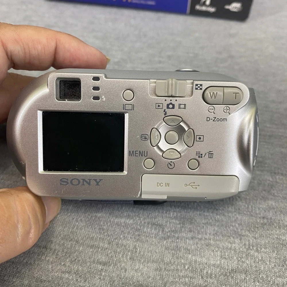 Sony Cyber-shot DSC-P41 Digital Camera Silver 4.1MP Vintage Y2K Bundle Tested